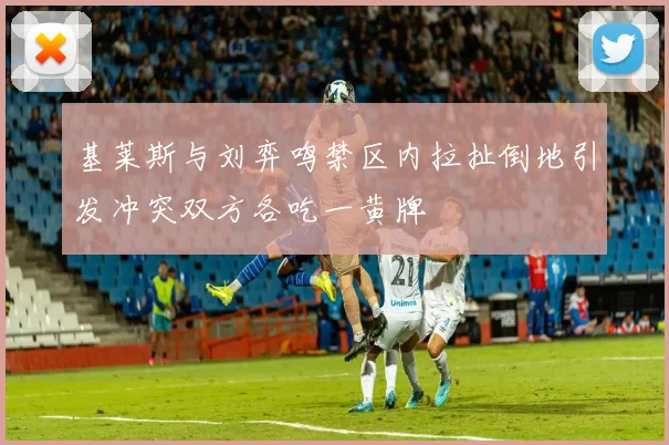 基莱斯与刘弈鸣禁区内拉扯倒地引发冲突双方各吃一黄牌